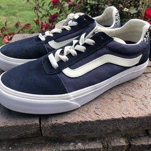 Women’s Vans size 6.5 with suede upper and floral trim